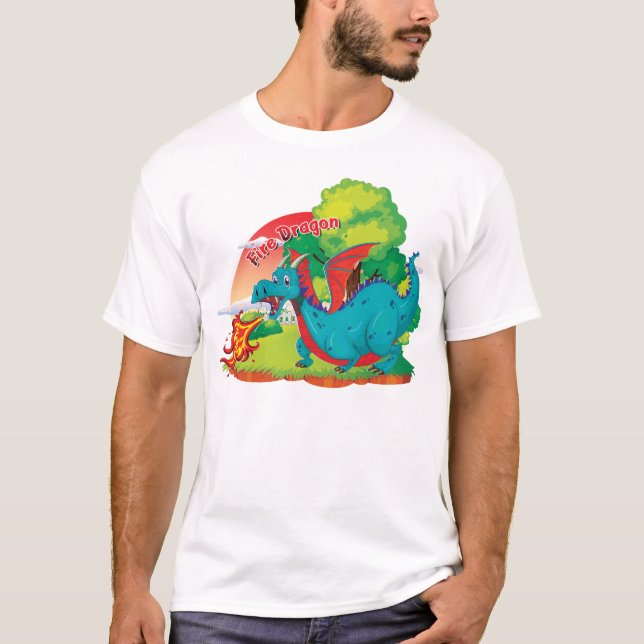 Fire Dragon Shirt T (Framsida)
