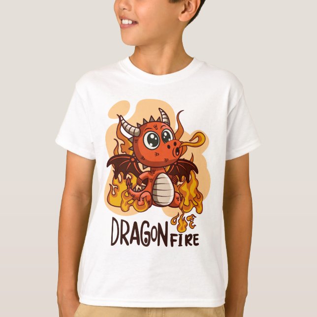 Fire Dragon Shirt T Shirt (Framsida)