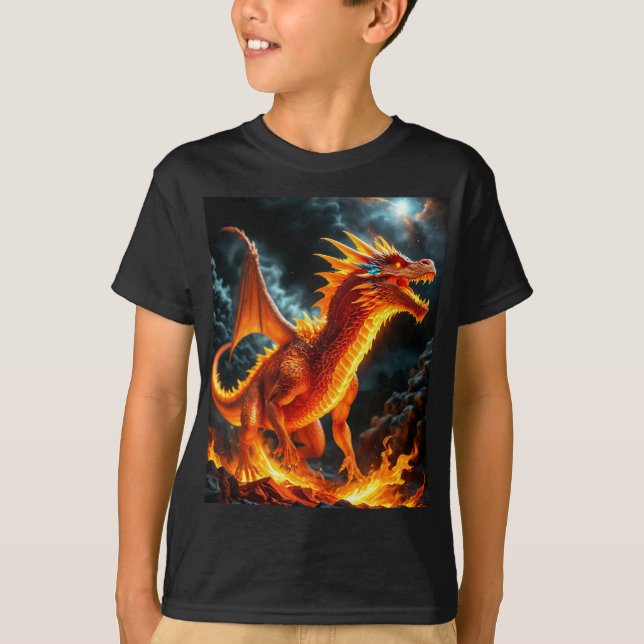 Fire Dragon T Shirt (Framsida)