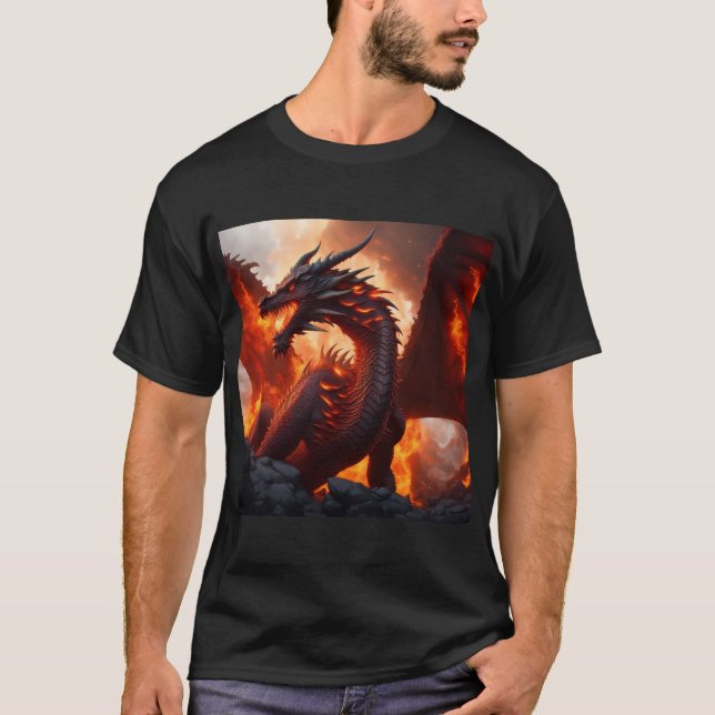 Fire Dragon T Shirt (Framsida)