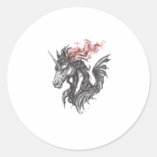 Fire Dragon Unicorn Hybrid (1) Runt Klistermärke