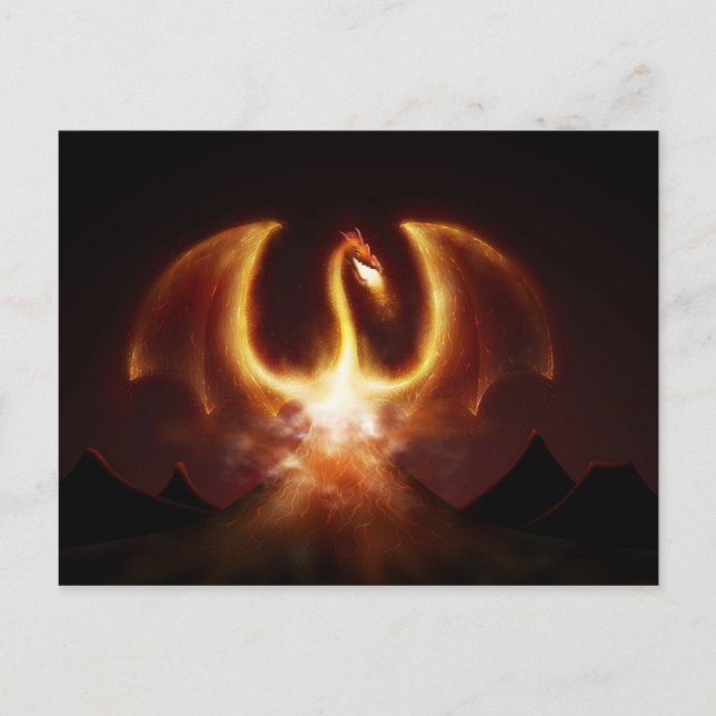 Fire Dragon Vykort (Framsida)