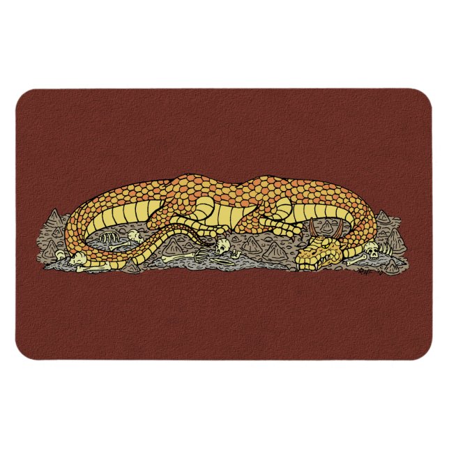 Fire Drake i vila Magnet (Horisontell)