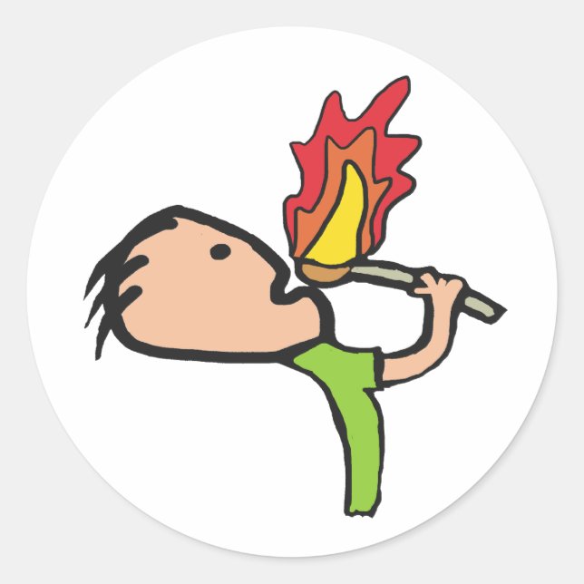 Fire Eating Runt Klistermärke (Framsida)