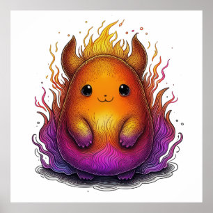Fire Elemental Assion Poster