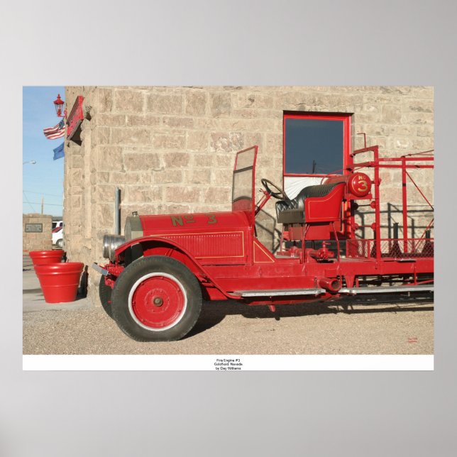 Fire Engine #3, Goldfield, Nevada Poster (Framsidan)