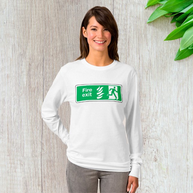 Fire Exit Safety Sign Emergency Evacuation T Shirt (Skapare uppladdad)