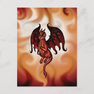 Fire Fairy Dragon Vykort