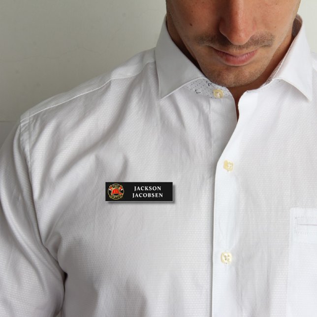 Fire Fighter Helmet Name Tag Namnbricka (Skapare uppladdad)