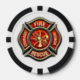 Fire Fighter Malta Kor Poker Chip Marker