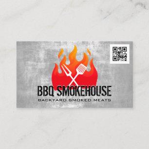 Fire Flame BBQ VERKTYG Visitkort