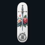 *~* Fire Flowers AP88 Medieval Sword Blommigt Mini Skateboard Bräda 18,5 Cm<br><div class="desc">(Sök efter liknande objekt i kod AP88 ) Överför enkelt till andra Zazzle-produkter. WHITE-bakgrundsskiss med mjuk ROSA och RO färg FLOWERS MEDIEVAL SWORD för dragon slayers med FLOWERS/BLOMMIGT inslag och med RING av FIRE/FLAMES/FLAME och Brev, INITIAL MONOGRAM för ditt namn - Behålla eller redigera eller ta bort texten som är...</div>