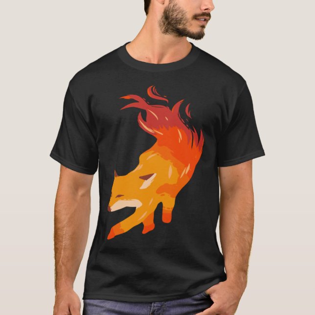 Fire fox artist and fox fan t shirt (Framsida)