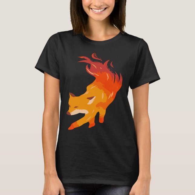 Fire fox artist and fox fan t shirt (Framsida)