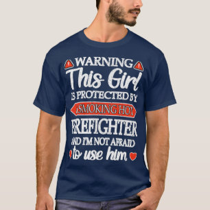 Fire Girlkompis Red Line Girlkompis från brandman T Shirt