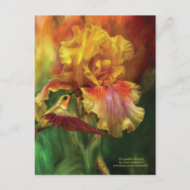 Fire Goddess Art-vykort Vykort (Framsida)