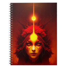 Fire Goddess Fantasy Art Anteckningsbok