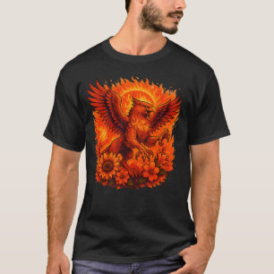 Fire Griffin Mythical Fantasy Art T Shirt