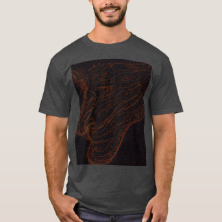 Fire gud Porträtt T Shirt