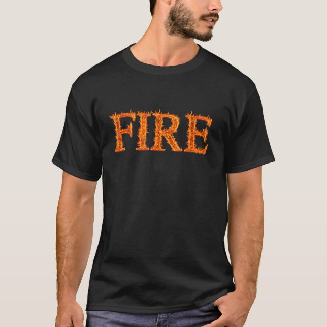 FIRE HALLOWEEN COSTUME FIRE AND ICE MATCHING COUPL T SHIRT (Framsida)