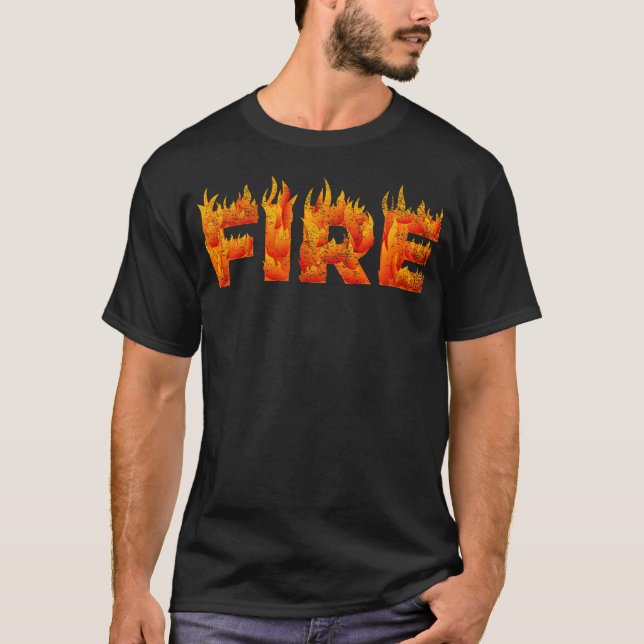 Fire Halloween Costume Fire och ismatchningskupong T Shirt (Framsida)