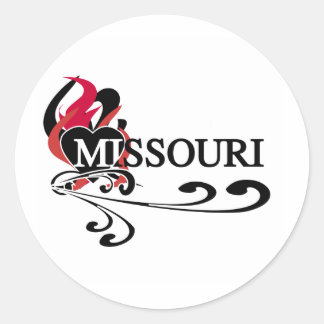 Fire Heart Missouri Runt Klistermärke