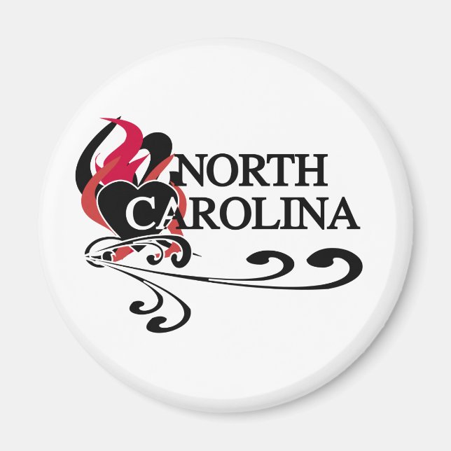 Fire Heart North Carolina Magnet (Framsidan)