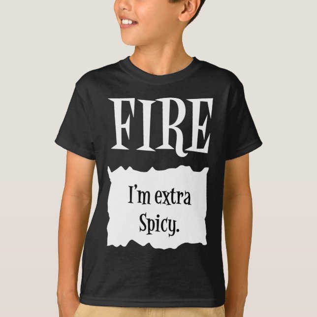 Fire - Hett Packet Halloween Taco Costume T Shirt (Framsida)