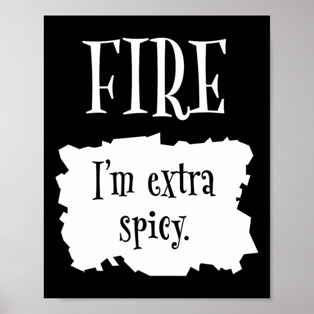 Fire Hett Packet Halloween Taco I är Extra Spicy C Poster (Framsidan)