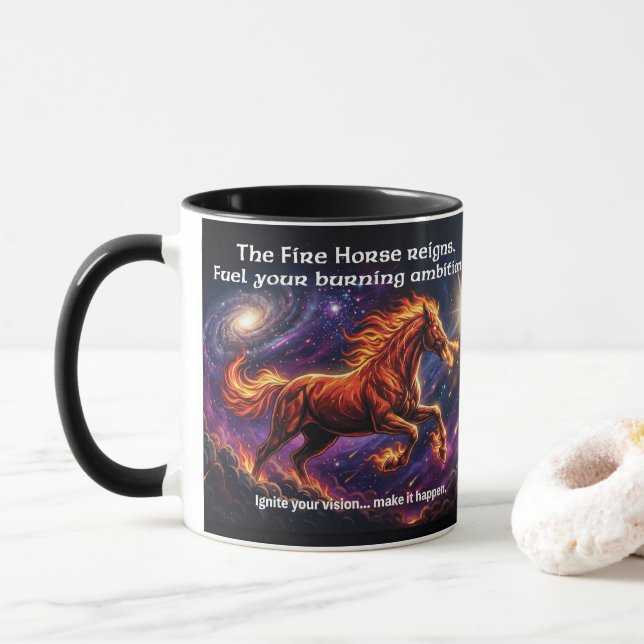 Fire Horse "Burning Ambition" Mugg (Med munk)