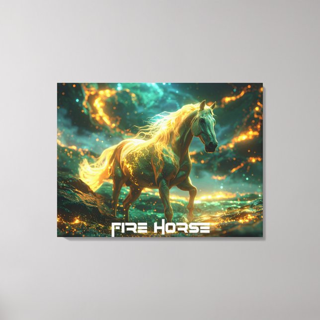 FIRE HORSE - CHINESE ZODIAC -  CANVASTRYCK (Framsida)
