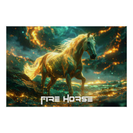 FIRE HORSE - CHINESE ZODIAC -  PERFECT POSTER