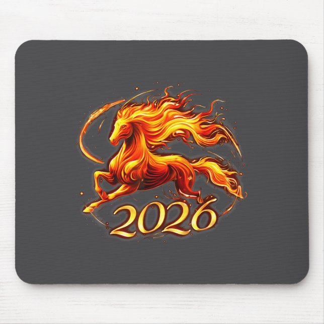 Fire Horse Chinese Zodiac Symbol 2026 Lunar New Ye Musmatta (Framsidan)