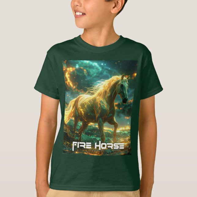 FIRE HORSE - CHINESE ZODIAC -  T SHIRT (Framsida)