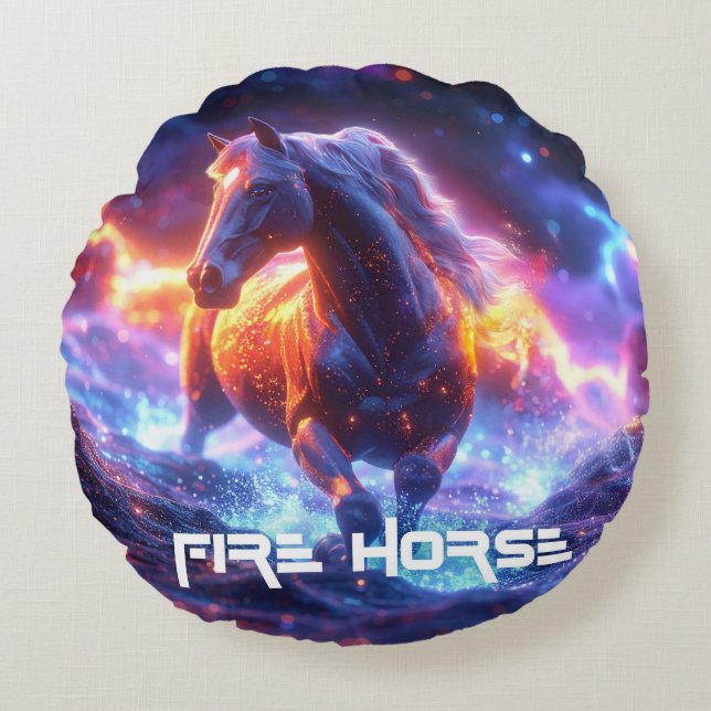 FIRE HORSE - SHENG XIAO -  RUND KUDDE (Framsidan)