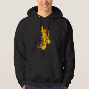 Fire Ice Hockey Stick och Puck Flamey Play Hoodie