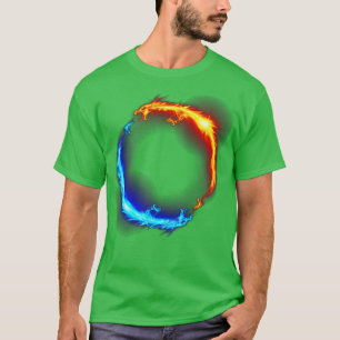Fire Ice Ring Dueling Dragons Fantasy Ofinity Mys T Shirt