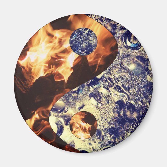 Fire & Ice Yin Yang Magnet (Framsidan)