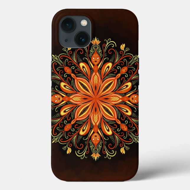 Fire Inslag Mandala - Kaleidoscopic Flame Creatur (Baksida)