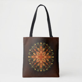 Fire Inslag Mandala - Kaleidoscopic Flame Creatur Tygkasse