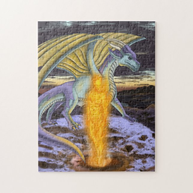 Fire Inslag och Dragon Pussel (Vertikal)