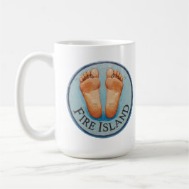 Fire Island barefoot & fancy free! Funny host gift Kaffemugg