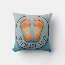 Fire Island barefoot & fancy free! Funny host gift Kudde