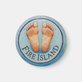 Fire Island barfota & fancy fri Rolig kylskåp Magnet