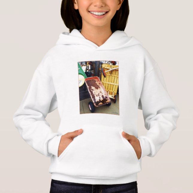 Fire Island Färgad Wagons Barn Hoodie Swtshirt T-shirt (Framsida)