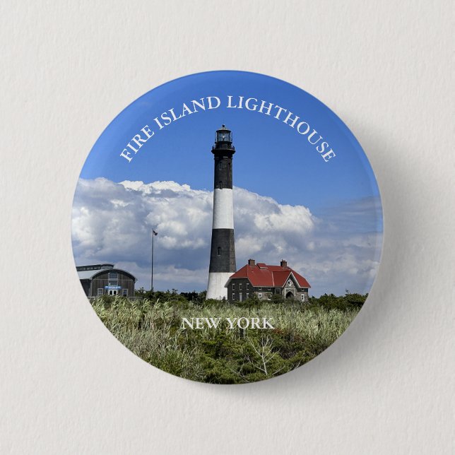 Fire Island fyr, New York Button Knapp (Framsida)