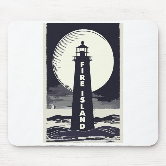 Fire Island fyr New York Moon  Musmatta (Framsidan)