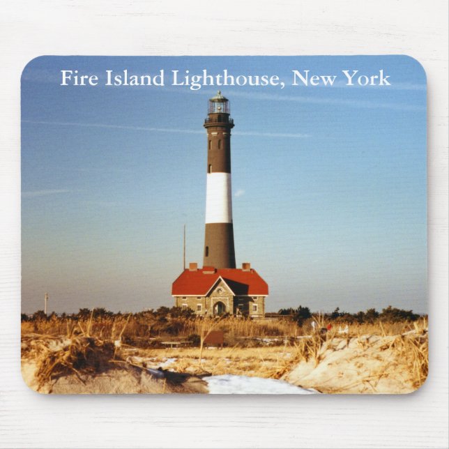 Fire Island fyr, New York Mousepad Musmatta (Framsidan)