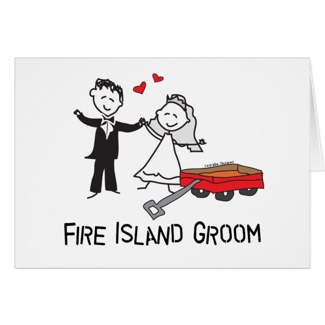 Fire Island Groom Hälsningskort (Framsidan Horizontal)