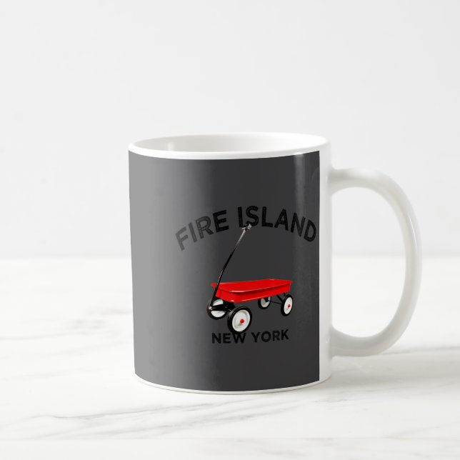 Fire Island Large Version Red Wagon Long Island Ny Kaffemugg (Höger)